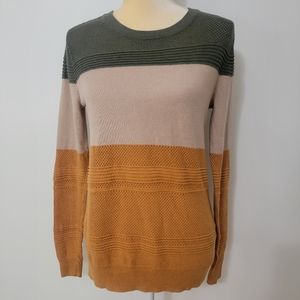 Market & Spruce Lightweight Color Block Sweater Size S